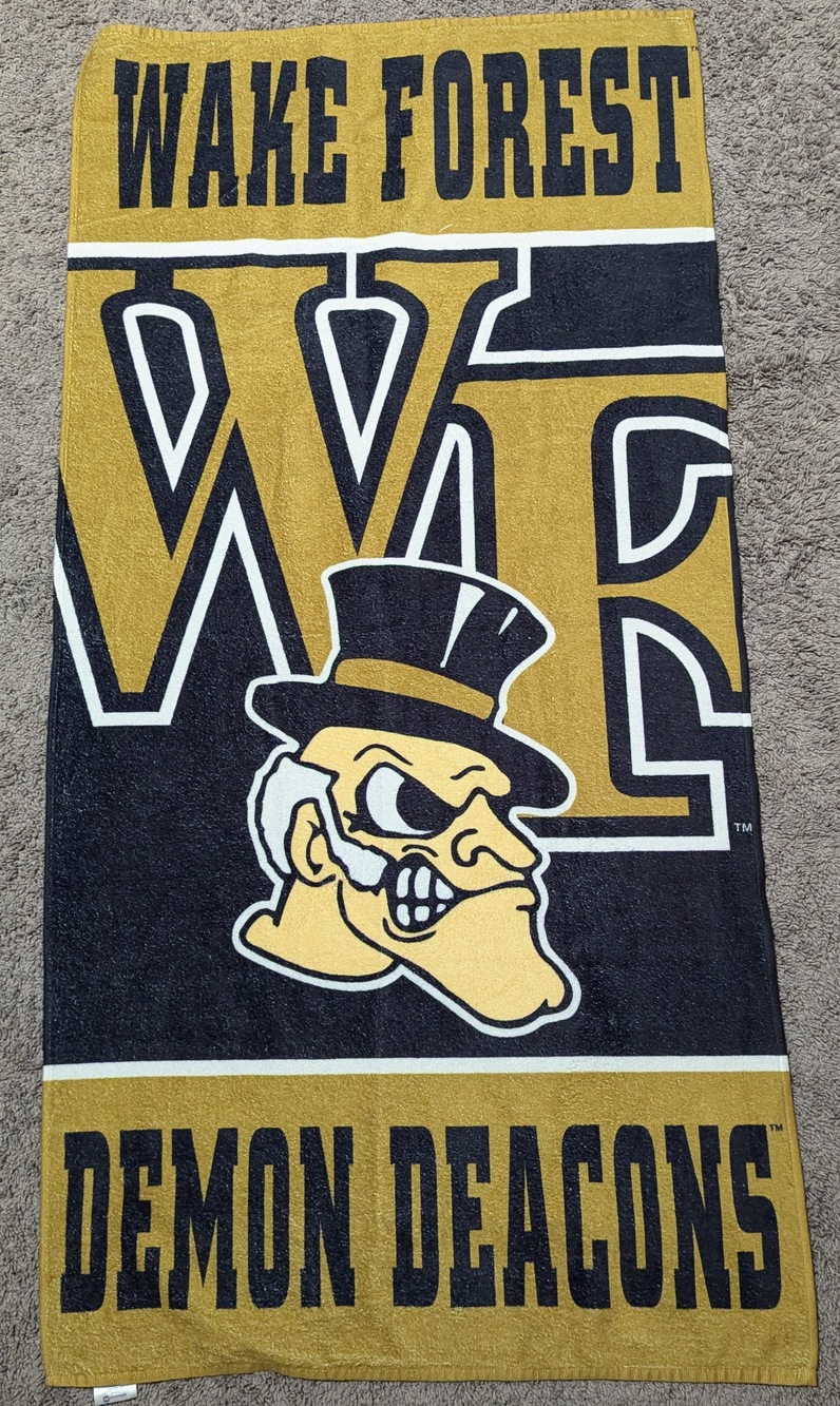 Wake Forest Demon Deacons Beach Towel One Size Gold NCAA WinCraft Fan Gear
